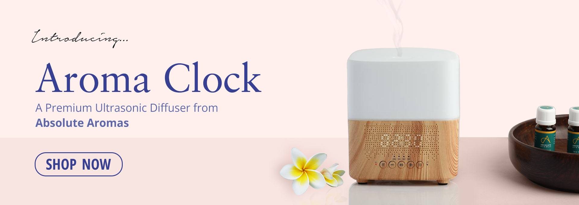 Aroma Clock Diffuser Banner