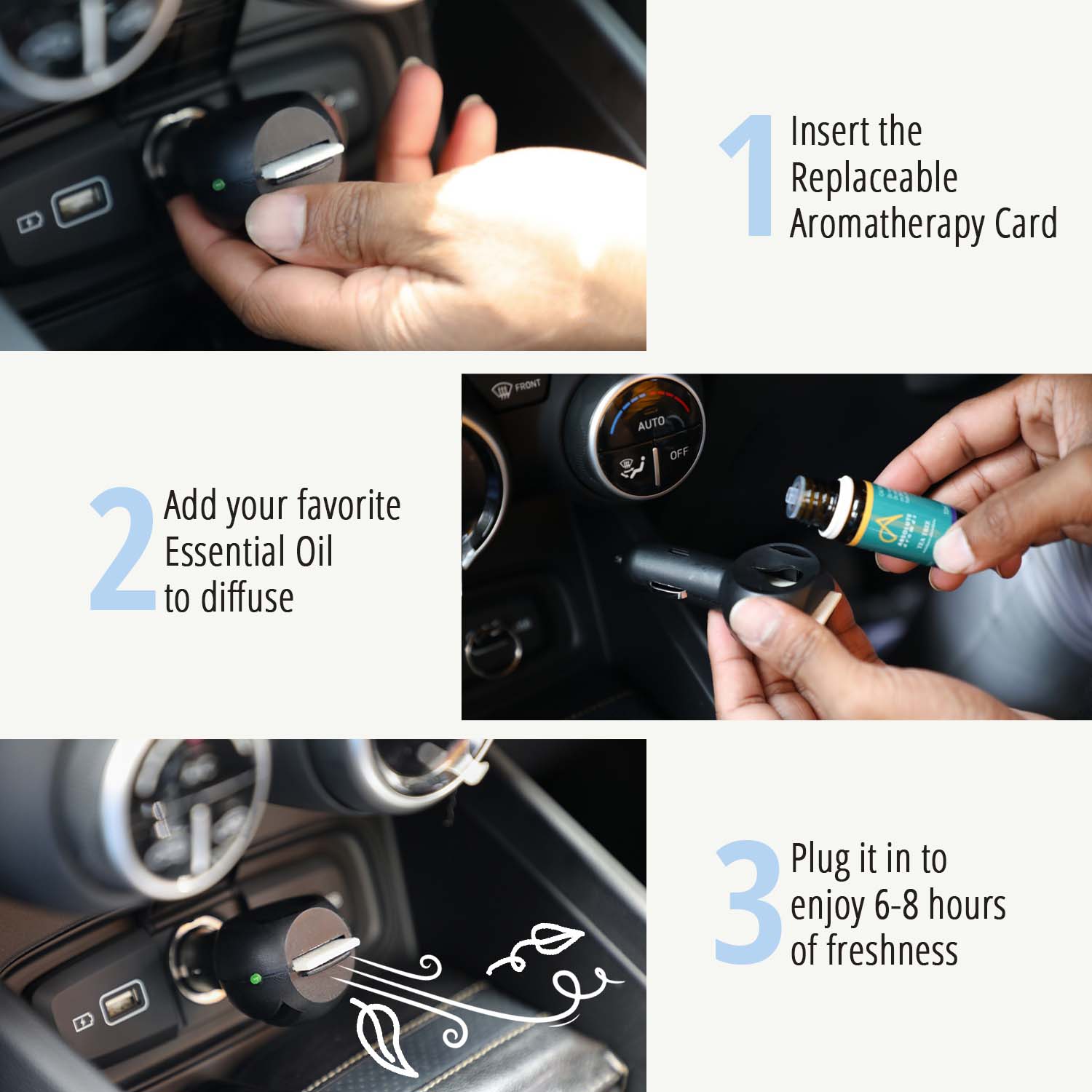 Auto Aroma  Premium Essential Oil Vehicle Diffusers