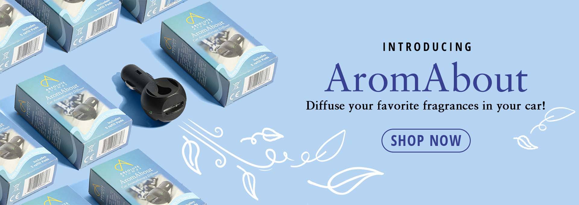 AromAbout Car Diffuser Banner