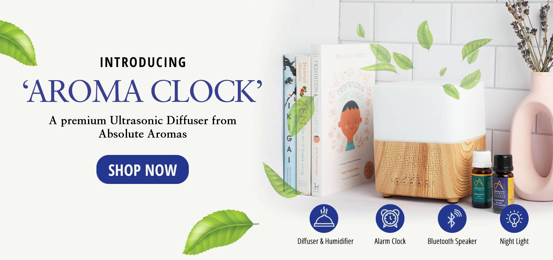 Aroma Clock Diffuser Banner